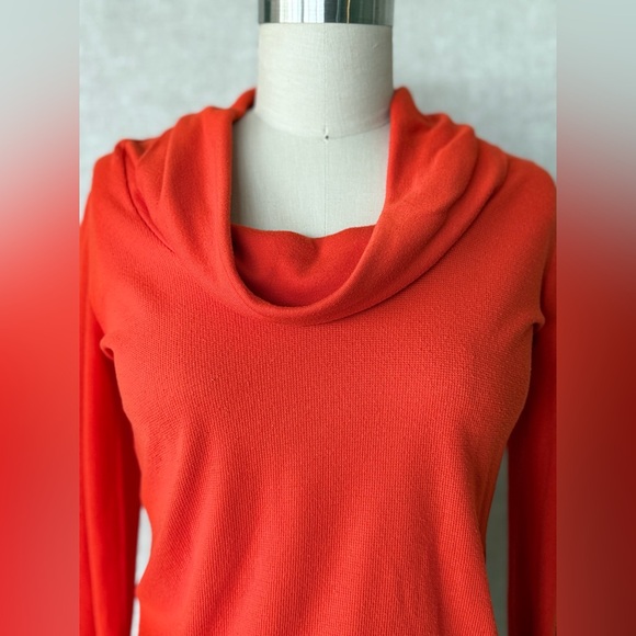 Michael Kors Vibrant Orange Cowl Neck top , T-shirt, Sweater Size M - Picture 5 of 16